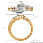 88 Facetten Moissanit Ring 925 Silber Bicolor  ca. 0,40 ct image number 6