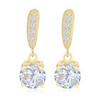 CLOSE OUT DEAL Zirkonia Ohrringe, 925 Silber vergoldet