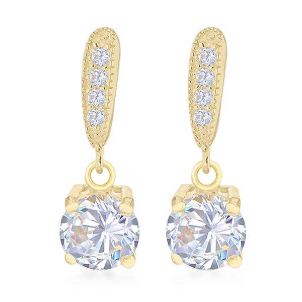 CLOSE OUT DEAL Zirkonia Ohrringe, 925 Silber vergoldet image number 0