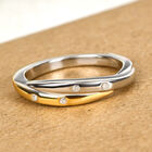 Diamant band Ring 925 Silber Platin-Überzug image number 3