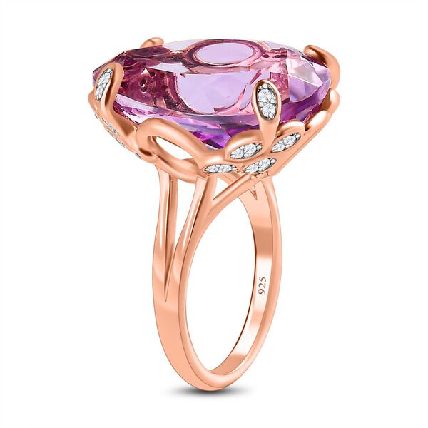 Rosa Amethyst und Zirkon Cocktail Ring - 17,74 ct. image number 5