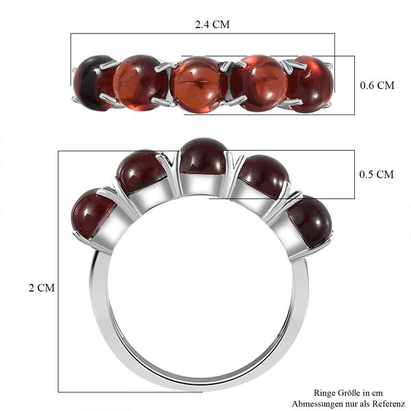 Roter Granat Ring, 925 Silber (Gr&ouml;&szlig;e 19.00) ca. 4.07 ct image number 7