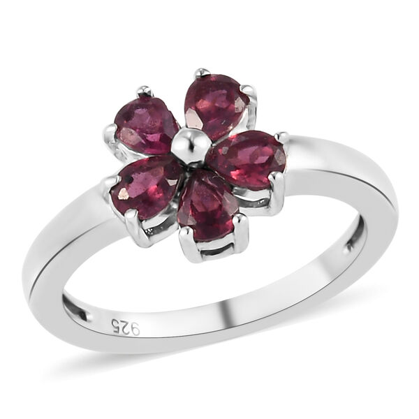 3er-Set Rhodolith Granat Ring, Ohrringe und Anhänger 925 Silber platiniert ca. 4,00 ct image number 4