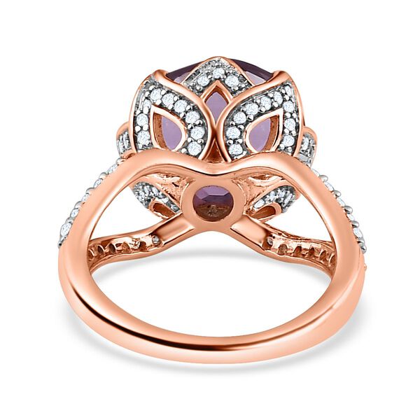Rose De France Amethyst und Zirkon Ring- 8,04 ct. image number 6
