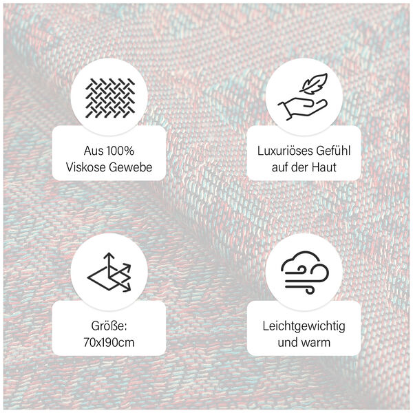 Jamawar Schal aus Viskose, schwarz image number 7