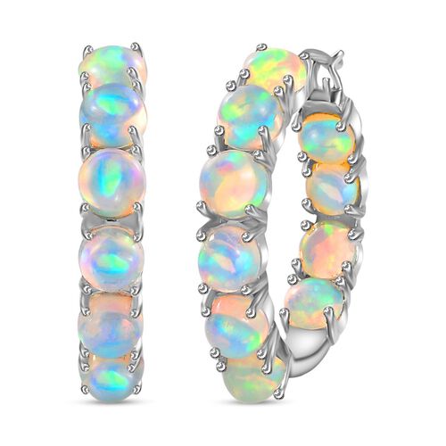 AA Natürlicher, äthiopischer Welo Opal Ohrringe 925 Silber rhodiniert ca. 3,34 ct. image number 0