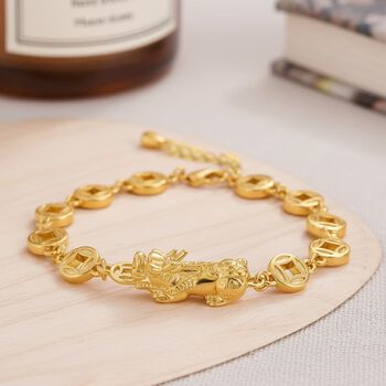 Nickelfreies Messing Armband ca. 18 cm + 2.5 cm Extender, ca. 13,50g, Goldfarben