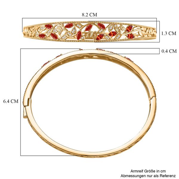 Granat Zirkonia und weißer Zirkonia-Armreif, 19 cm image number 6
