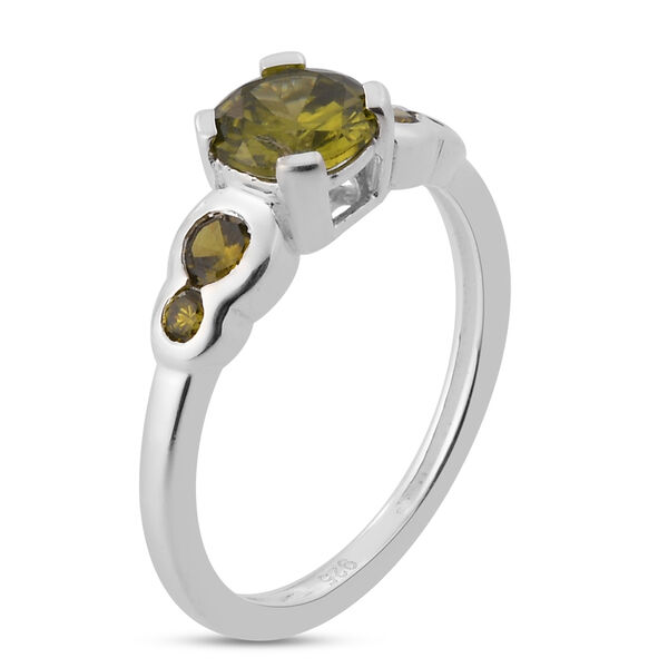 LUSTRO STELLA Peridot Zirkonia Ring 925 Silber image number 5