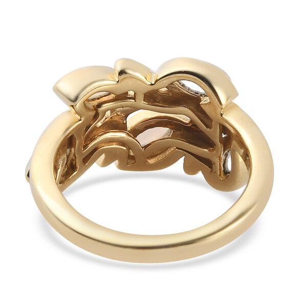 Natürlicher Äthiopischer Opal Ring 925 Silber 585 Vergoldet image number 6