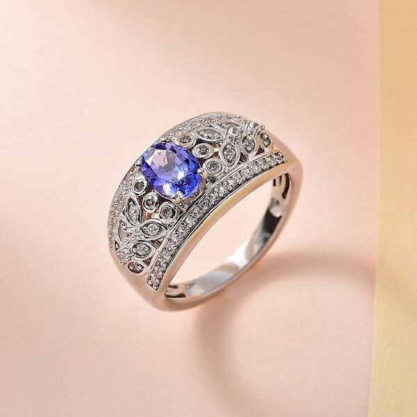 AA Tansanit und Zirkon Ring - 1,66 ct. image number 1