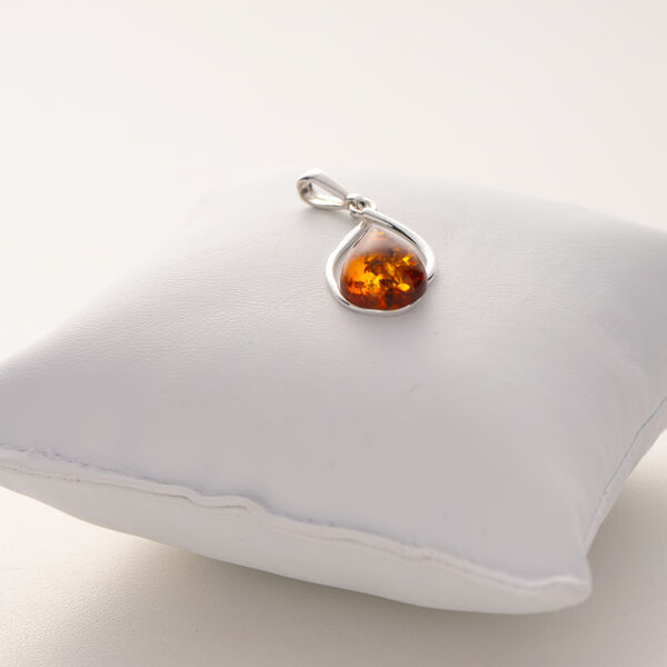 Nat&uuml;rlicher, baltischer Bernstein Anh&auml;nger, 925 Silber ca. 5.00 ct image number 1