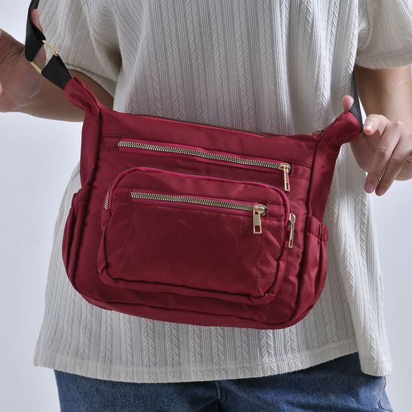 Umhängetasche mit RFID-Schutz, rot image number 3
