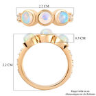 Natürlicher Äthiopischer Opal und Zirkon Ring 925 Silber 585 Vergoldet image number 8