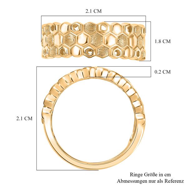 GP Trionfo Honeycomb Kollektion - Kanchanaburi Blauer Saphir Ring 925 Silber 750 Gelb Vergoldet (Größe 17.00) image number 8