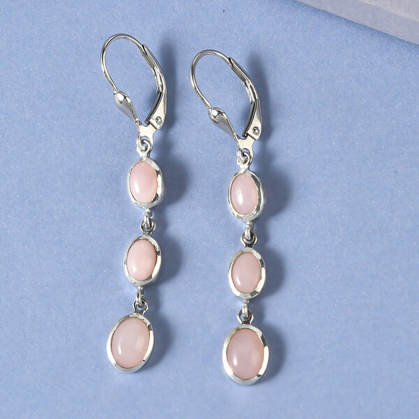 Rosa Opal-Ohrringe, 925 Silber platiniert ca. 2,85 ct image number 2