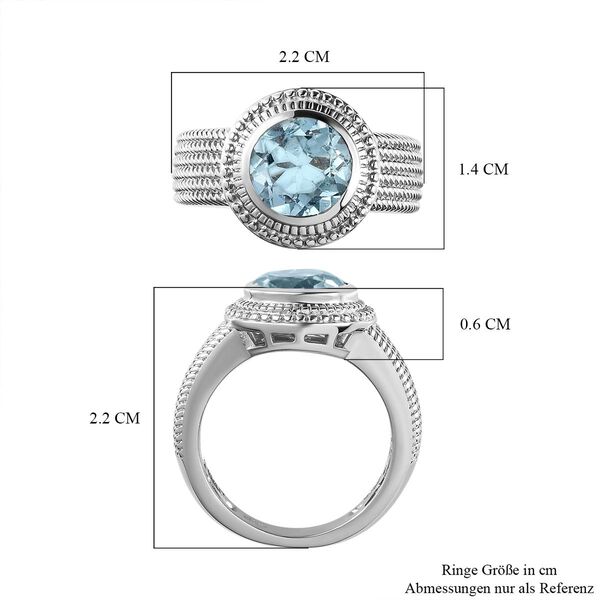 Himmelblauer Topas-Ring, ca. 2,32 ct image number 7