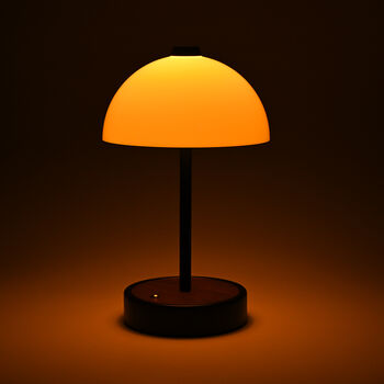 LIVEMORE Designer-Stil Tischlampe im Kuppeldesign mit Touch-Steuerung, 16x16x26,5cm, Schwarz