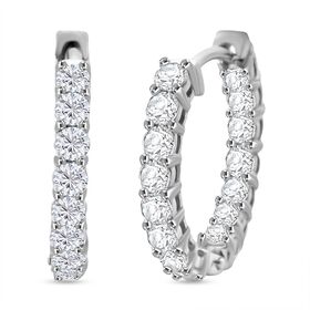 LUXURIANT SI-GH Labor Diamant Ohrringe, 925 Silber rhodiniert - 2 ct.