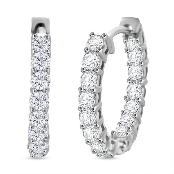 LUXURIANT SI-GH Labor Diamant Ohrringe, 925 Silber rhodiniert - 2 ct.