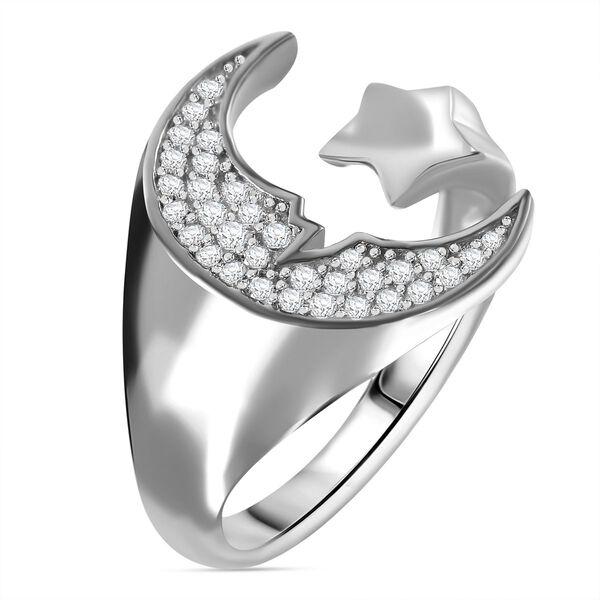 LUSTRO STELLA - Wei&szlig;er Zirkonia Ring 925 Silber rhodiniert (Gr&ouml;&szlig;e 17.00) image number 2