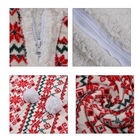 Hoodie-Decke mit Sherpa-Futter, volkstümliches Muster, Größe 150x200 cm, Rot image number 6