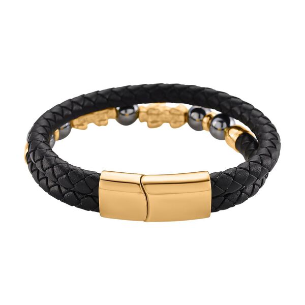 Terahertz Armband ca. 18 cm 316L Edelstahl, gelb vergoldet ca. 30.00 ct image number 6