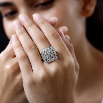 Wei&szlig;er Diamant-Cluster-Ring - 1 ct.