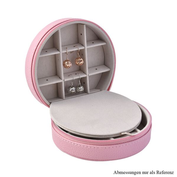 Zweilagige Kunstleder-Schmuckschatulle, Rosa image number 8