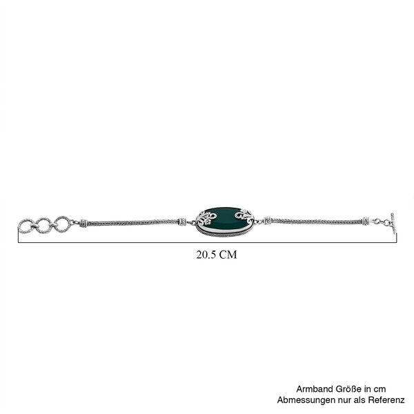 Royal Bali Kollektion- Verde Onyx Armband, 19cm - 20,96 ct. image number 5