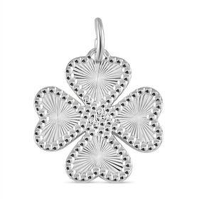 Kleeblatt-Anhänger, 925 Silber rhodiniert