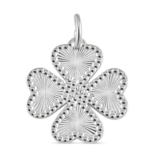 Kleeblatt-Anh&auml;nger, 925 Silber rhodiniert