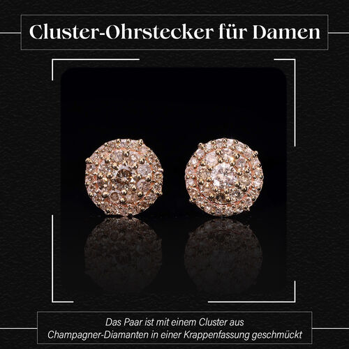 Natürliche Champagner Diamant Ohrringe - 0,50 ct. image number 1