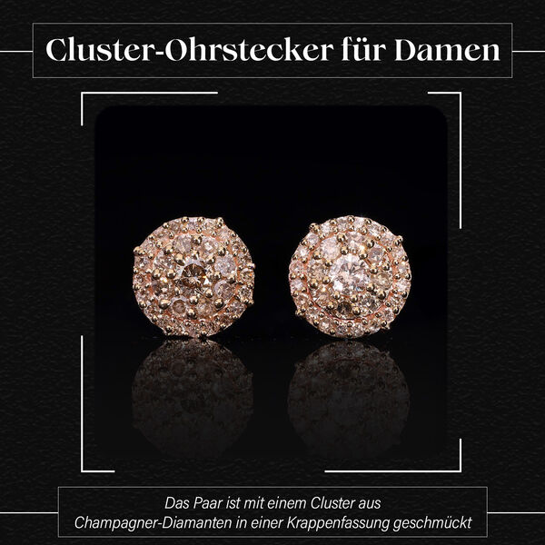 Natürliche Champagner Diamant Ohrringe - 0,50 ct. image number 1