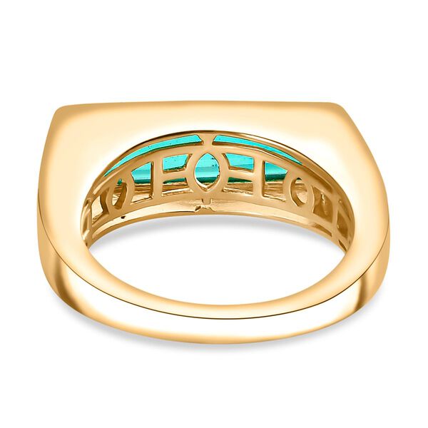 Smaragd Triplett Quarz Ring - 3,20 ct. image number 6