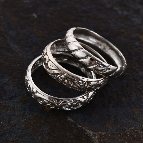 Royal Bali Kollektion- 3er-Set Ringe image number 1