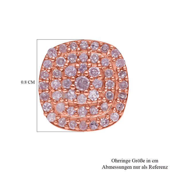 Nat&uuml;rliche rosa Diamant-Ohrringe - 0,33 Karat. image number 5