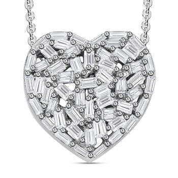 GP Amore-Kollektion - Wei&szlig;er Diamant-Anh&auml;nger mit Kette, 925 Silber platiniert ca. 0.33 ct