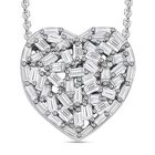 GP Amore-Kollektion - Weißer Diamant-Anhänger mit Kette, 925 Silber platiniert ca. 0.33 ct