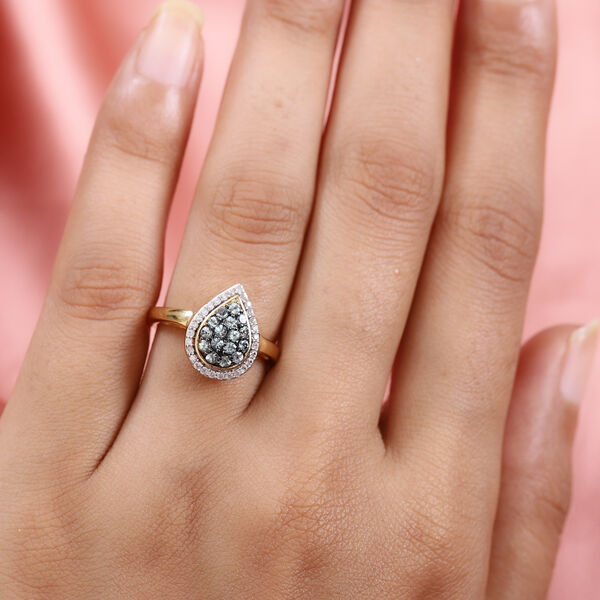 Alexandrit und Zirkon Ring 925 Silber Gelbgold Vermeil image number 3