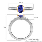 Tansanit und Zirkon Ring 925 Silber Bicolor  ca. 0,77 ct image number 6