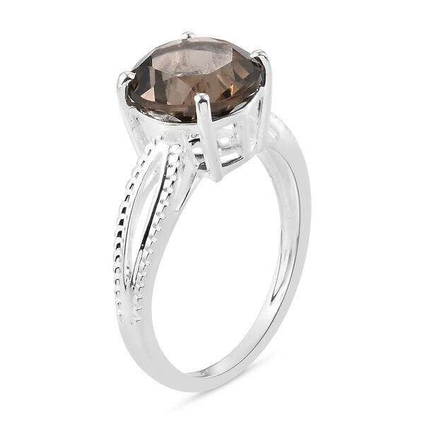 Rauchquarz Solit&auml;r Ring 925 Silber  ca. 2,74 ct image number 5
