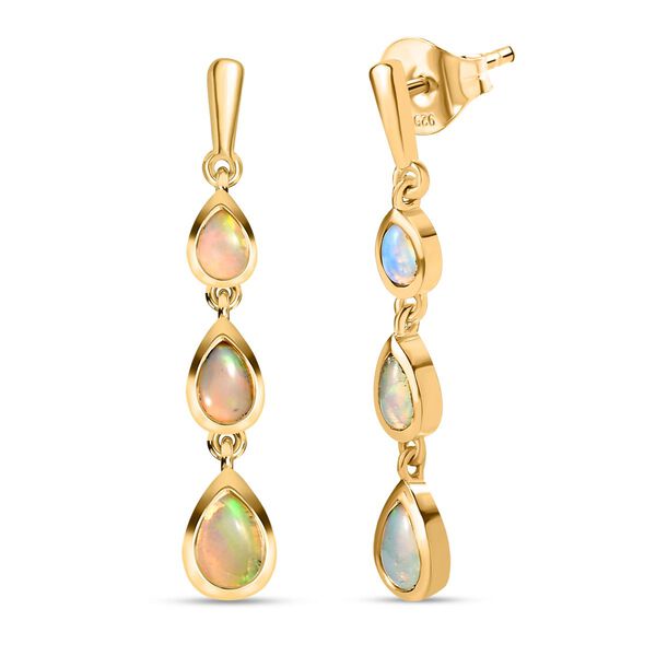 Nat&uuml;rliche, &auml;thiopische Opal-Ohrh&auml;nger - 0,98 ct.