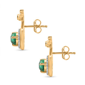 D'Joy Pfau Triplett Quarz, schwarze Spinell und Zirkon Ohrringe - 2 ct.