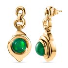 AA Grün, äthiopischer Welo Opal Ohrringe 925 Silber vergoldet ca. 0.93 ct