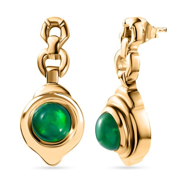 AA grüne, äthiopische Welo Opal-Ohrringe - 0,93 ct. image number 0