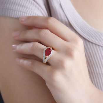 Labor Padparadscha Saphir und Zirkon Ring - 4,84 ct.