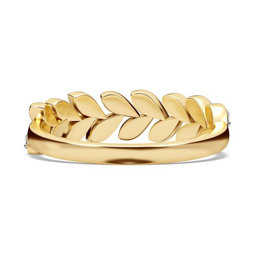 LUXURIANT DIAMOND - Lab Grown Diamant SI Ring 925 Silber 750 Gelbgold Vermeil (Größe 18.00) ca. 0.25 ct image number 5