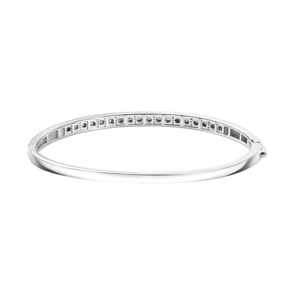 Weißer Diamant Armreif ca. 19 cm Messing image number 5