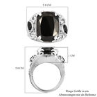 Elite Schungit und schwarzer Spinell-Ring, 925 Silber platiniert  ca. 8,44 ct image number 5